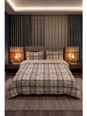 Comforter Çift Kişilik Yorgan Seti Bej