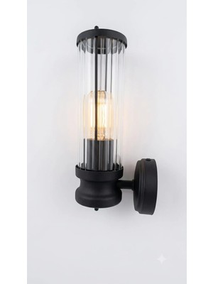 Tel Lighting Yıldız Cam Tekli, Siyah