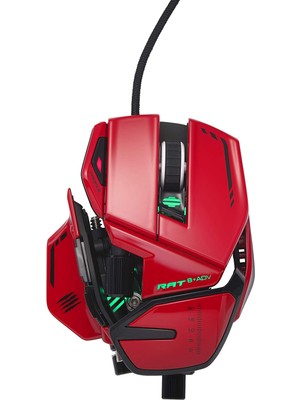 Mad Catz Rat 8+ Adv Oyun Faresi (USB/KIRMIZI/20000DPI/11 Düğme) - MR06DCINRD000-0