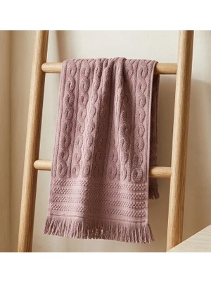 Botti Home Grand Deluxe %100 Pamuk Jakarlı Saç Örgüsü Püsküllü El Yüz Havlusu 50 x 90 cm
