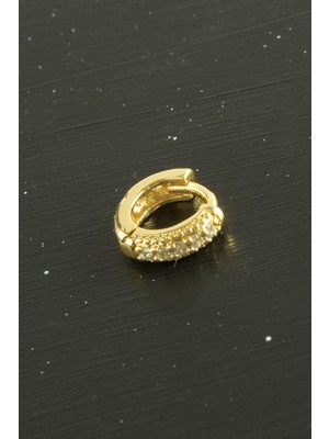 Pileli Store Zirkon Taşlı Lüks Çelik Kulak Burun Piercing 1 Adet