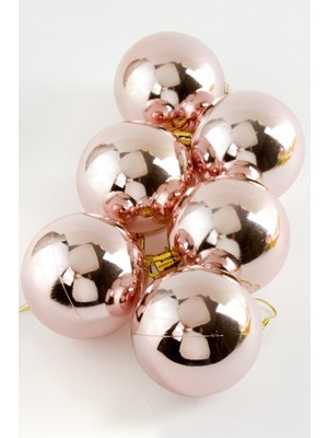 Pileli Store 6 Adet Cici Top Yılbaşı Ağaç Süsü 6 cm