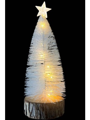 Pileli Store Işıklı Yılbaşı Çam Ağacı 30 cm
