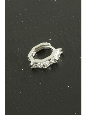 Pileli Store Köşeli Lüks Çelik Kulak Burun Piercing 1 Adet