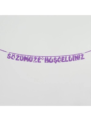 Pileli Store Sözümüze Hoşgeldiniz Keçe Yazı