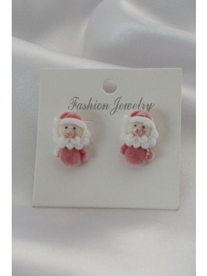 Pileli Store Kadife Noel Bebek Model Kadın Küpe