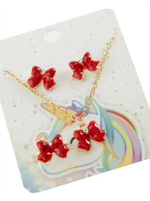Pileli Store Fiyong Mineli Set Kolye