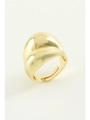 Pileli Store Oval Metal Yüzük