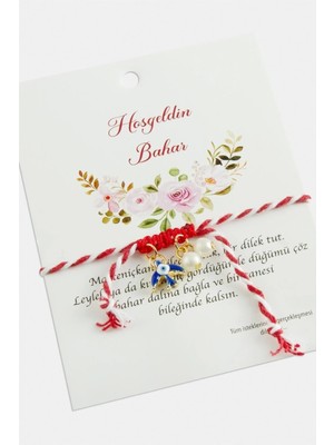 Pileli Store Kırlangıç Inci Marteniçka Makrome Ip Bileklik