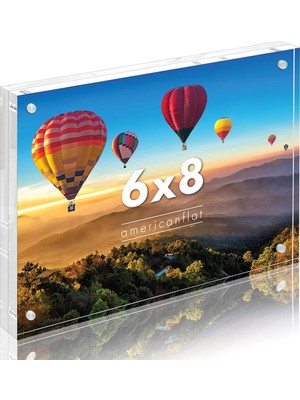 Tr 6x8 Akrilik Resim Çerçevesi, Manyetik Köşeli Şeffaf Fotoğraf Çerçevesi, Masa Üstü, Mikr