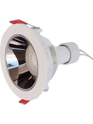 Tr Beyaz Gümüş Sıva Altı Spot Cob LED Armatür GU10 5W Gün Işığı