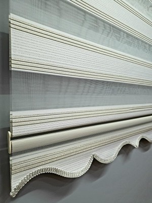 Tr Pliseli Simli Renk Geçişli Modern Stor Zebra Perde MZ281 100X200