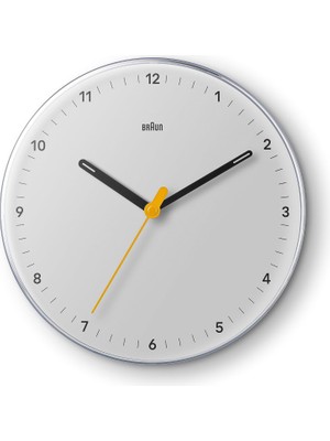 Tr Klasik Analog Duvar Saati Sessiz Kuvars Mekanizması, Iyi Okunabilir, 23 cm Çap Beyaz, Model Bc2