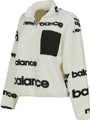 Markali New Balance Kadın Beyaz Sweatshirt WNC3623-WT