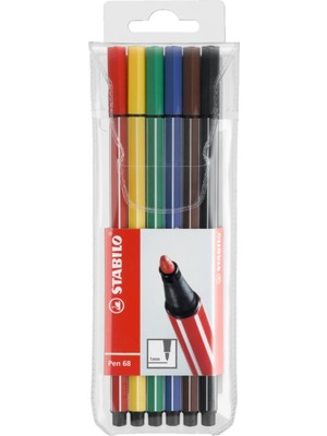 Stabilo Stabılo Pen 68 Keçeli Kalem 6 Renk Askılı Paket