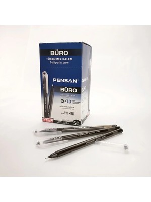 Pensan 2270 Büro 1,0 mm Siyah 50 Adet Tükenmez Kalem