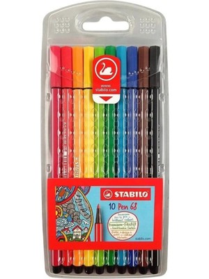Stabilo 68 Pen 10 Renk Askılı Paket