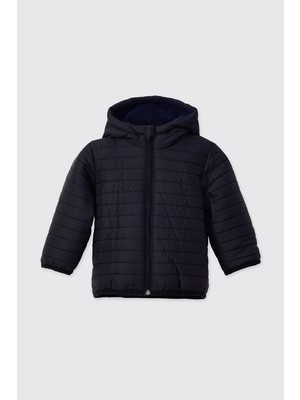 Panço Erkek Bebek/çocuk Kapüşonlu Içi Polar Lacivert Mont
