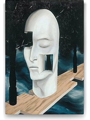Orevio Rene Magritte The Face Of Genius Reprodüksiyon Tablo, 40X60 cm