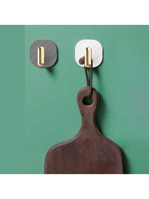 Store 2li Yapışkanlı Retro Askılık Dolap Kapak Kulpu Gri