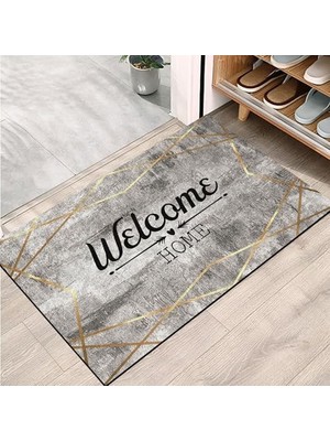 Orevio Kapı Önü Paspası; Modern ve Kapı Paspası | Ev, Ofis ve Dış Mekân Kullanımı Için (Welcome Home Eskitme) 45X65