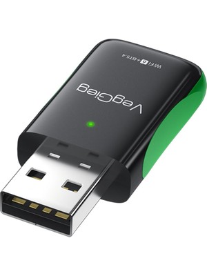 Store 1100 Mbps Dual Band Wi-Fi 6 Alıcı ve Bluetooth 5.4 Adaptör Mini USB Dongle