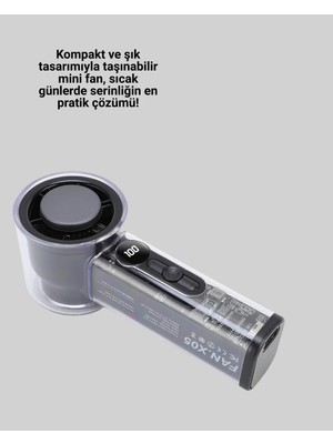 Store 100 Kademeli Ayarlanabilir Mini Fan | Dijital Ekranlı Serinletici