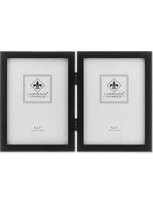 Orevio 15 x 17 cm Siyah Ahşap Menteşeli Çift Resim Çerçevesi