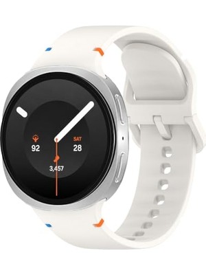 Orevio Samsung Galaxy Watch 9 44 mm 40 mm ile Uyumlu Metal Tokalı Spor Silikon Kordon