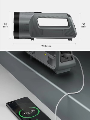 Store Güçlü Şarjlı Fener Masa Lambası WT-603