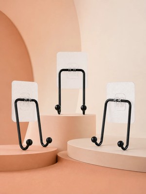 Store 3'lü Yapışkanlı Askı Seti Ev Banyo Mutfak Için Çok Amaçlı Askılık