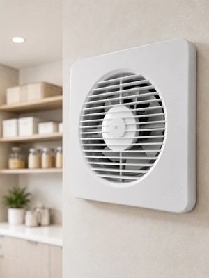 Store 20 W Havalandırma Fanı 150 mm Bağlantı Çapı 20,8 x 20,8 cm Dekoratif Aspiratör