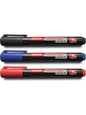 Orevio Permanent Marker Kalem, Kesik Uç, Alkol Bazlı Kalıcı Keçeli Kalem, Cam, Plastik, Metal, Ahşap Için, Siyah/kırmızı/mavi (Kırmızı)