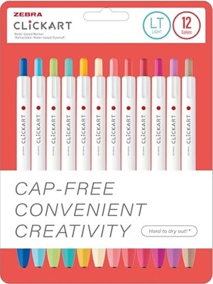 Orevio Zebra Clıckart Market Pen Lt Set, 12'lı