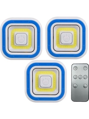 Store PM-6936 Cob Ledli Pilli Uzaktan Kumandalı Üçlü Lamba