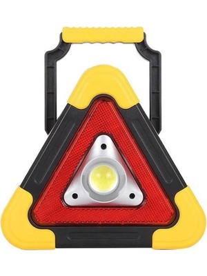 Store HB-6609 Solar Şarjlı 500 Lümen Çok Fonksiyonlu Üçgen Reflektör Işıklı Ikaz Lambası