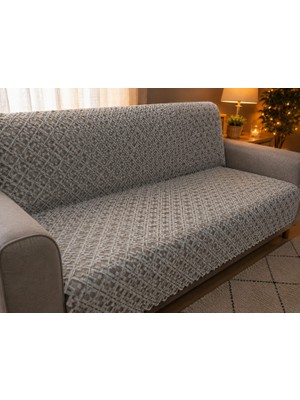 Özdağ Home Concept Süngerli Kaymaz Koltuk Örtüsü Koltuk Koruyucu Modern Desenli
