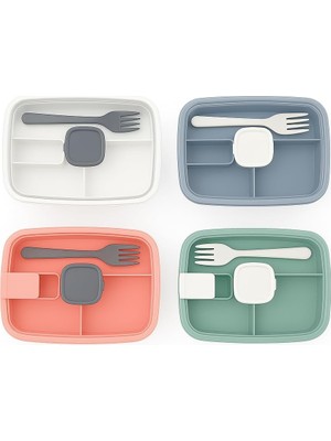 Store Vakumlu Lunchbox Yemek Kabı – Sızdırmaz, Taşınabilir ve Sağlıklı Saklama Kutusu | Çatal Kaşık Bölmeli | Gıda Dostu (Gri)