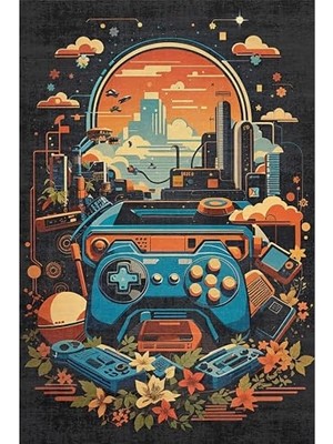 Orevio Kadife Oyuncu Odası Halısı Kaymaz Pamuk Tabanlı Yıkanabilir Antibakteriyel Gamer, Gaming Halısı 140X200