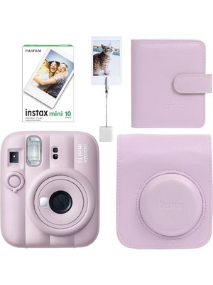 Orevio Mini 13 Pembe Fotoğraf Makinesi Seti; Deri Çanta, Albüm, Kıskaç ve 10'lu Film