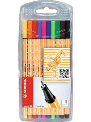 Stabilo Point 88 Fineliner Kalem 10 Renk Set