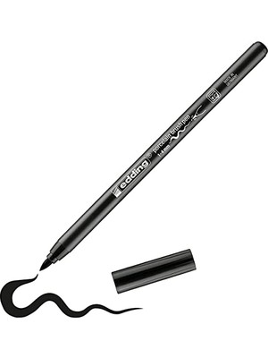 Orevio 4200 Fırça Uçlu Porselen Kalemi, Siyah, 1 Kalem, Fırça Ucu 1-4 mm