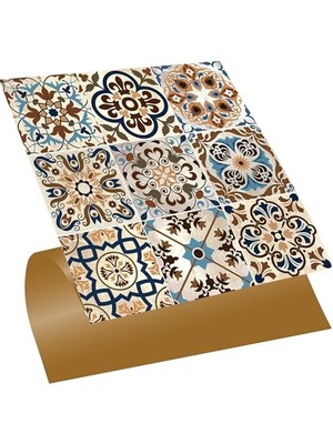 Orevio Kendinden Yapışkanlı Karma Fas 019 Desenli Pvc Karo, Yapışkanlı Fayans Kaplama, Fayans Çıkartması, Zemin Duvar Karosu 30X30 cm (4 Adet / 0,36 M²)