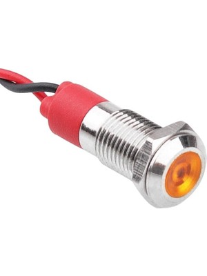 Orevio 06L-P1 Metal Sinyal Lambası; 6 mm 12-24V Kablolu, Sarı
