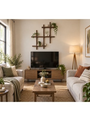 Woodwera Masif Çam Duvar Kitaplığı, Modern Ahşap Raf, Dekoratif Duvar Rafı, Minimalist Raf, Ev Dekoru