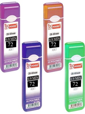 Orevio 0.9 mm 2b Versatil Kalem Ucu, 4 Paket, Toplam 72'li, 60 mm