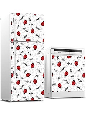 Orevio Sticker Kaplama, Uğur Böceği, Buzdolabı ve Bulaşık Makinası Beyaz Eşya