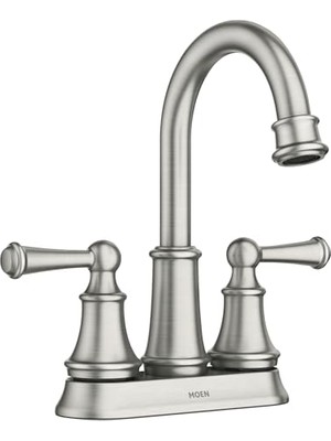 Orevio Brecklyn 4 In. Centerset 2-Handle Banyo Bataryası, Spot Resist Fırçalanmış Nikel