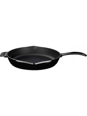 Orevio Yuvarlak Kızartma Tavası 28 cm Metal Saplı Siyah LVYSTV28K0BL