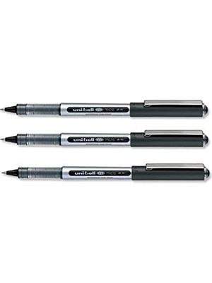 Orevio 3 x Uni BALL-UB150 Eye Dönerbaşlı Kalem, Mikro 0,5 mm Uç, 0,3 mm Genişliği, Siyah Mürekkep